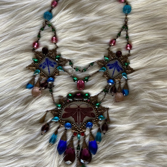 Antique Czech glass necklace rare find - Picture 9 of 9